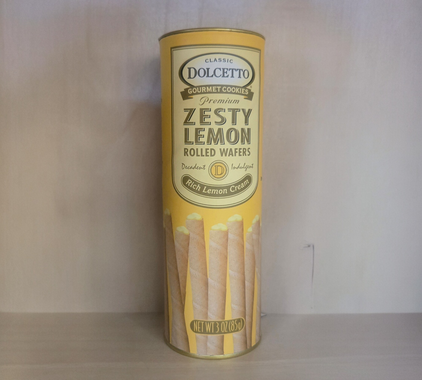 Zesty Lemon Rolled Wafers