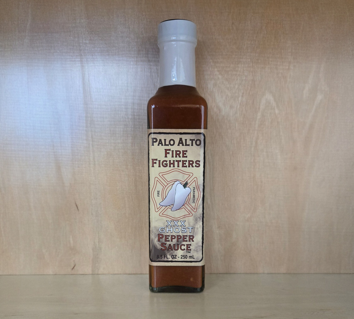 Palo Alto Fire Fighters Ghost Pepper Sauce 8.5oz